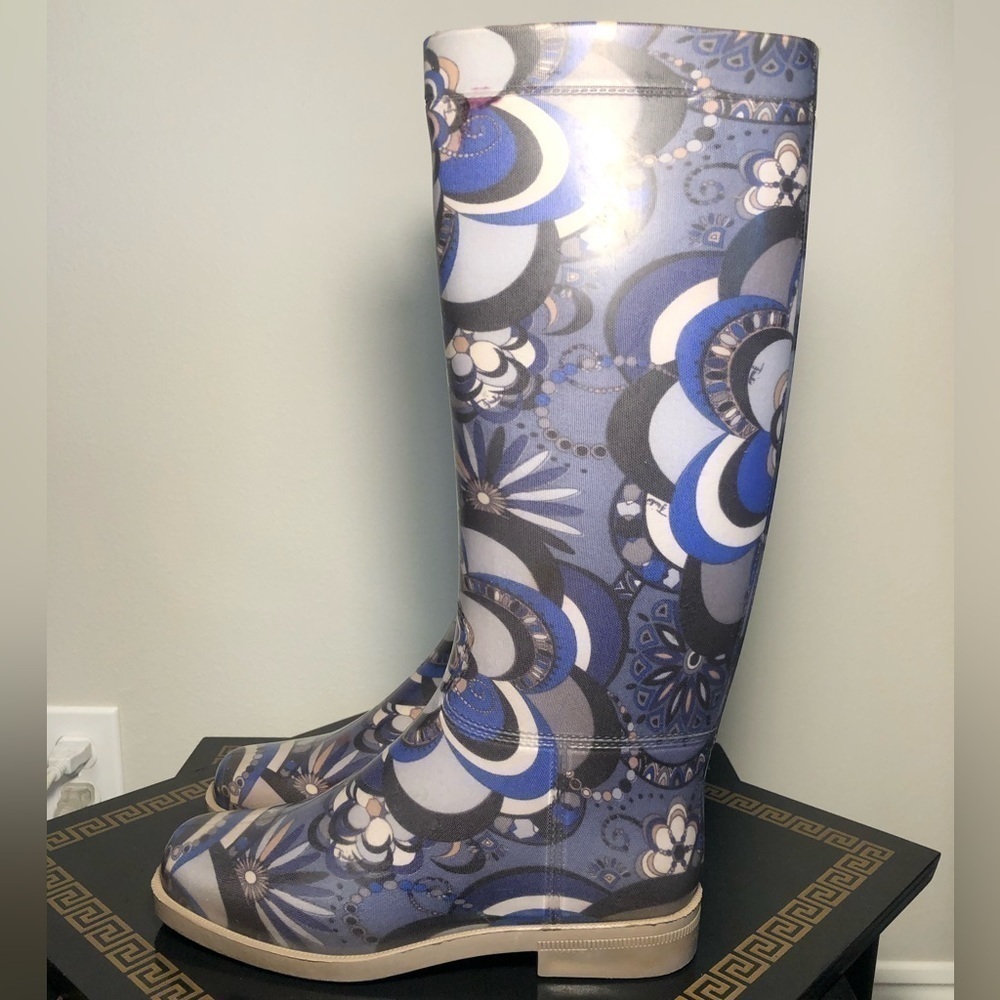 Emilio Pucci Rain Boots Women's Size 37 (7) - Picture 3 of 9